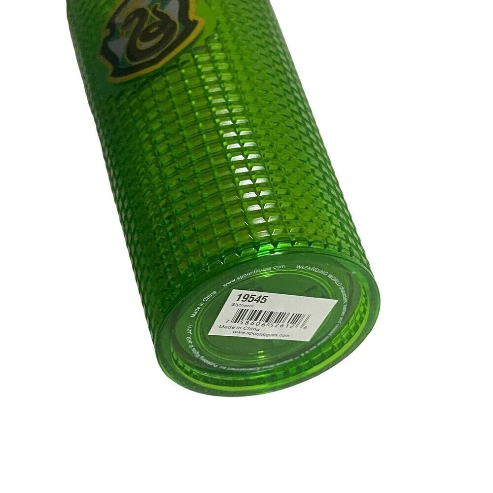 NEW Harry Potter Slytherin Snake Green Grid Tumbler Cold Cup